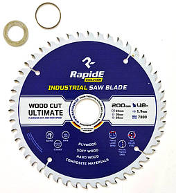 Пиляльний диск для дерева Rapide Industrial 200 мм (48Т)