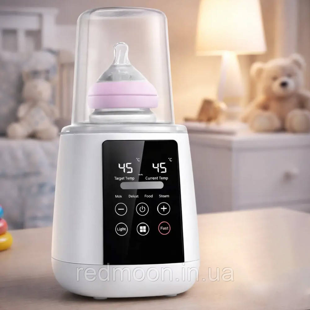 Підігрівач-стерилізатор для дитячих пляшечок 8 в 1, 40–100°C, від мережі / Портативний нагрівач для пляшечок, фото 1