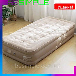 УЦІНКА! Є дірочки Одномісний надувний матрац з насосом 190х100х40см, JR-5061 / Туристичний матрац / Одномісний матрац