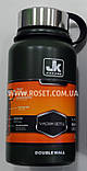 Термос із подвійними стінками — Jiakang Vacuum Bottle 610 мл (Чорний, Олива), фото 2