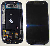 Дисплей + сенсор Samsung i9300 Galaxy S III синий с рамкой