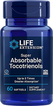 Life Extension Super Absorbable Tocotrienols / Вітамін Е з токотрієнтолами 60 капсул BX512