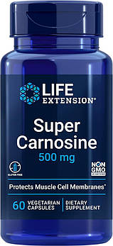 Life Extension Super Carnosine / Супер Карнозин антиоксидант 500 мг 60 капсул BX110