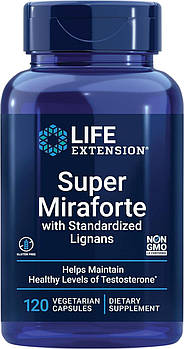 Life Extension Super Miraforte with Standardized Lignans/ Формула для підвищення тестостерону 120 капсул BX821