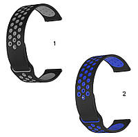 Ремінець силікон (перфорація) для годинників 22 мм