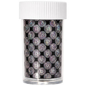 Фольга для лиття в баночці 1 м чорна голограма №8