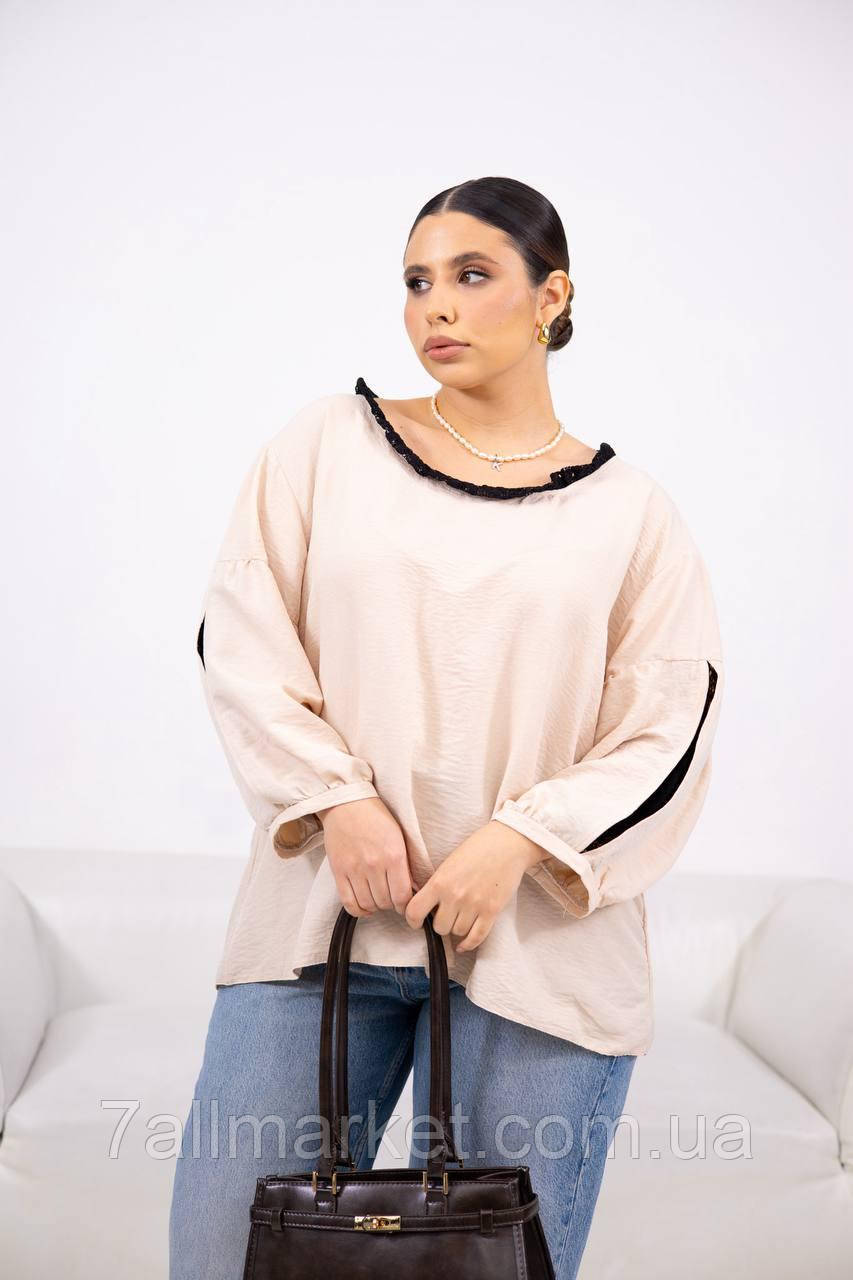 Блуза жіноча котон жатка (50-60) (5 кв) "ANGEL" недорого від прямого постачальника