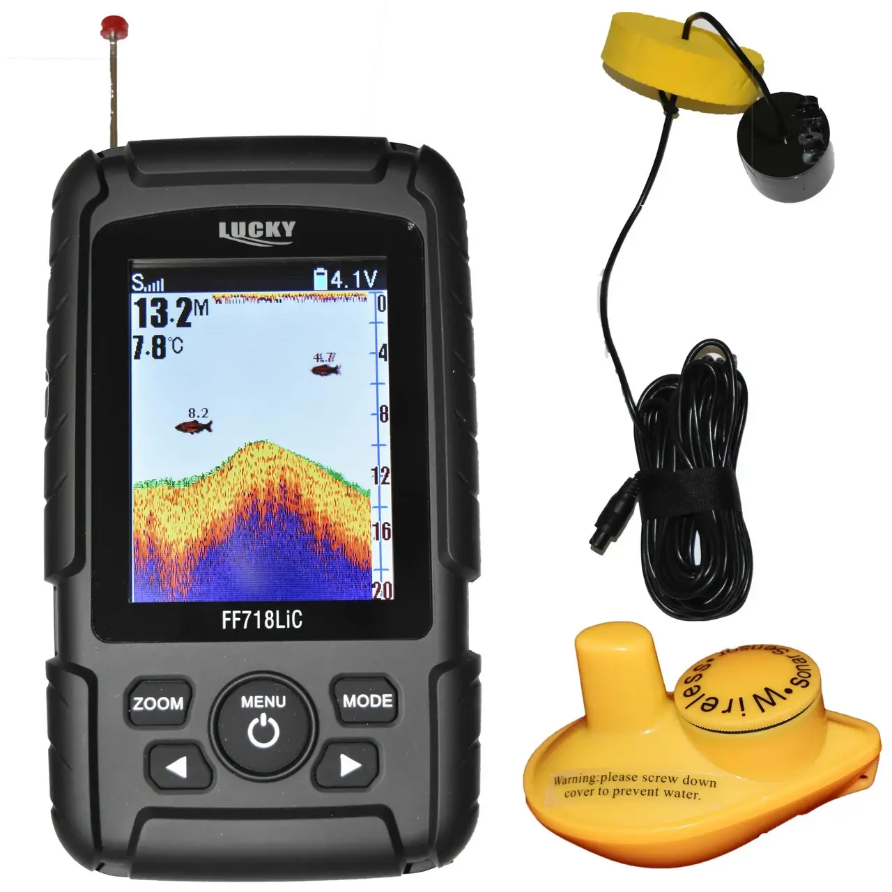 Ехолот Lucky FF (718LI) кольоровий екран два датчика