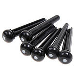 Кілочки для акустичної гітари набір із 6 шт. Black, фото 2