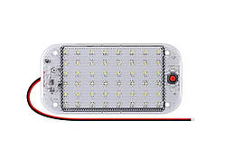 LED плафон салона універсальний HC-SMD-150*75 12-24V 48 SMD 2835 WHITE із вимикачем. 150х75 мм