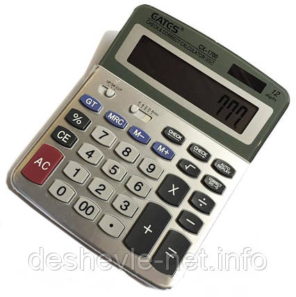 Калькулятор EATES CX-1700 (12 розрядів, 2 живлення), фото 2