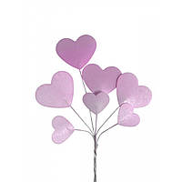 Вафельний декор "Сердечка рожеві"