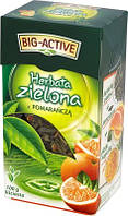 Зелений чай зі шматочками апельсина Big-Active Herbata zielona 100 г
