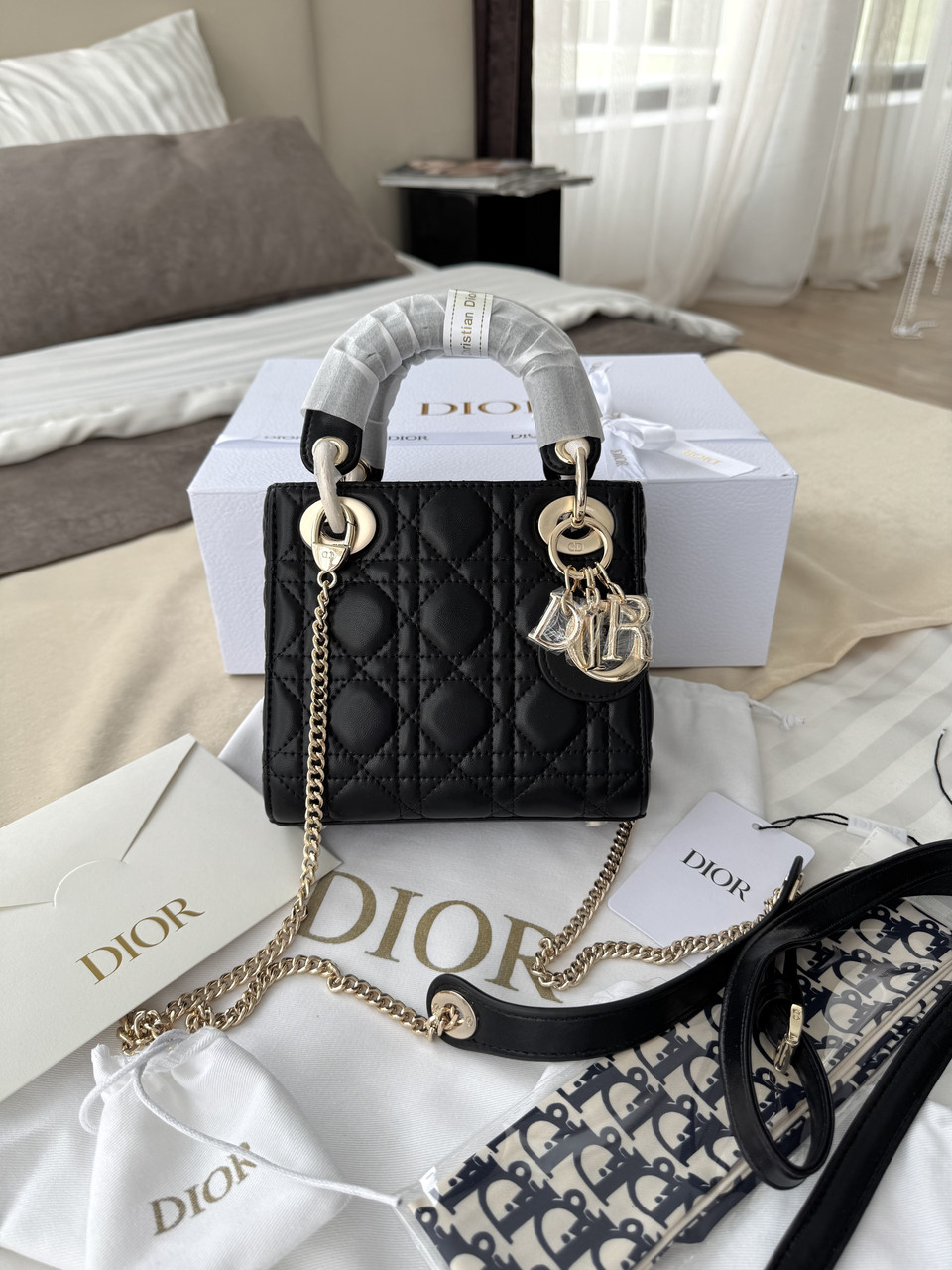 Dior Lady Mini Black Gold, фото 1