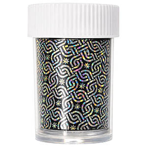 Фольга для литья в баночке 1 м черная голограмма №4