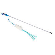 Іграшка для котів CAMON дразнилка вудочка з синім шнурком та дзвіночком, 48 см