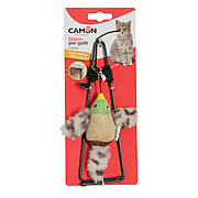 Іграшка для котів CAMON пташка з поліестеру та котячої м'яти, підвісна для дверних косяків , 20 см