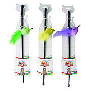 Іграшка для котів CROCI STICK Дразнилка з мишею кольорова, 40 см