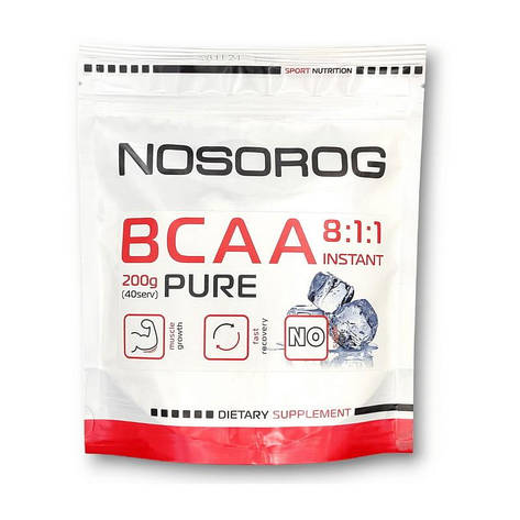 NOSOROG BCAA 8:1:1 (pure) 40 serv. 200 g, фото 1