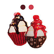 Іграшка для котів CROCI Пекарня Кекс рожевий з котячою м'ятою, 7 см