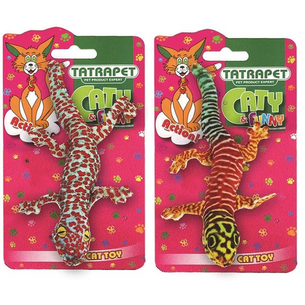 Іграшка для котів TETRAPET Caty funny, плюшева ящірка, 16 см, фото 1