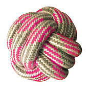 Іграшка для соб. CROCI PASTEL М'яч, канат бавовняний, рожевий, 7,5 см