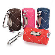 Іграшка для собак CAMON брелок-диспенсер для пакетів для собачих фекалій, стьобаний різнокольоровий, 8 см