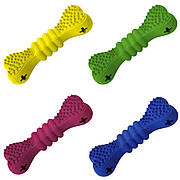Іграшка для собак CROCI Кістка з натурального каучуку різних кольорів, 15x5,4x3 см