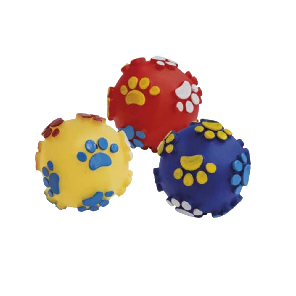 Іграшка для собак CROCI М'яч з лапкою, вініл, 8 см, фото 1