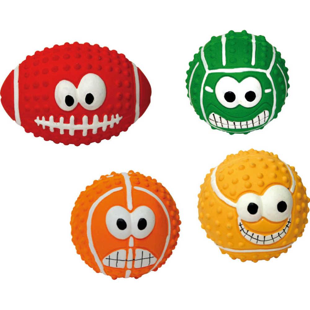 Іграшка для собак CROCI М'ячі з посмішкою асорті, латекс, 7,5 см, фото 1