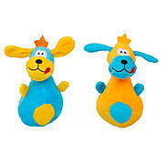 Іграшка для собак TETRAPET Expert, плюшева кегля для боулінгу у вигляді собаки, 16 см