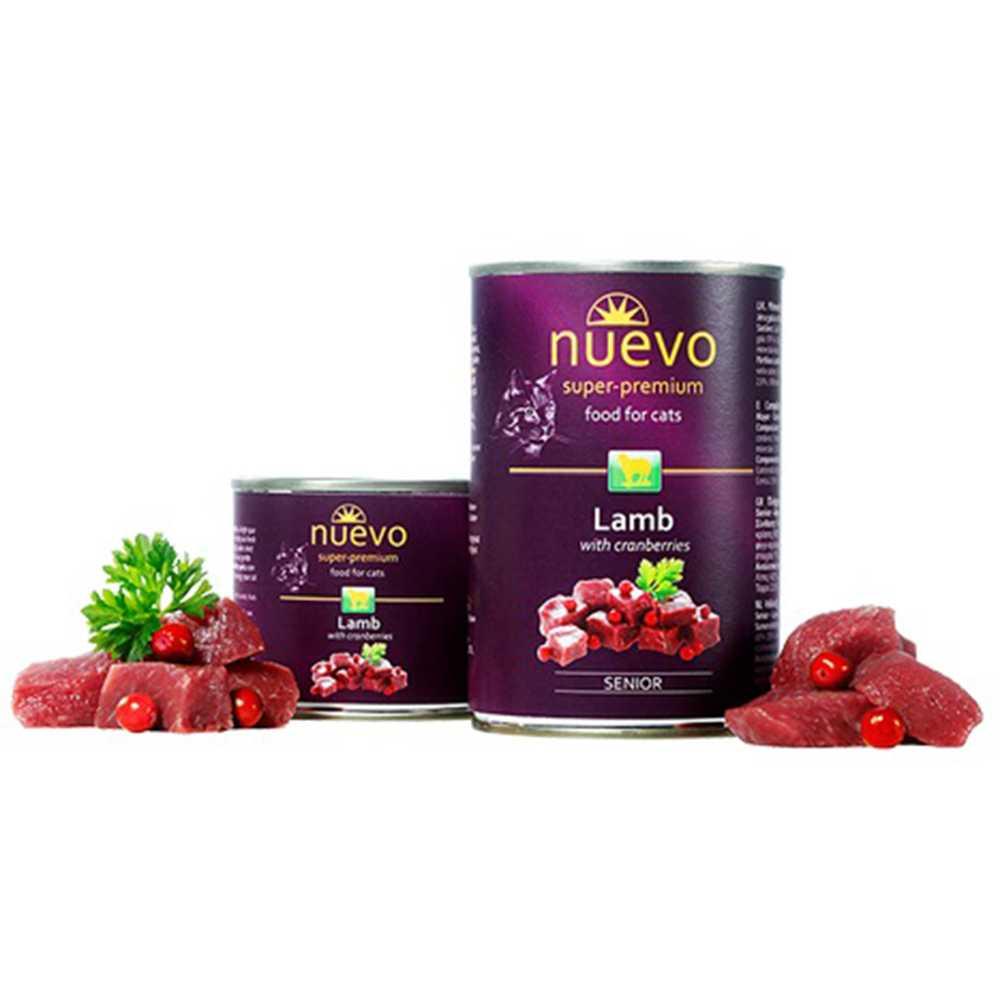 Корм конс. NUEVO SENIOR з ягням та журавлиною, для дорослих котів, 200г, фото 1