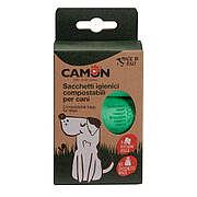 Пакети для собачих фекалій CAMON, біорозкладні, 3 штx15 пак