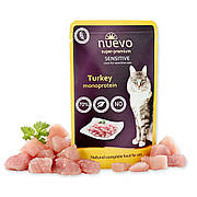 Пауч NUEVO SENSITIVE для чутливих котів, з монопротеїном індички , 85 г