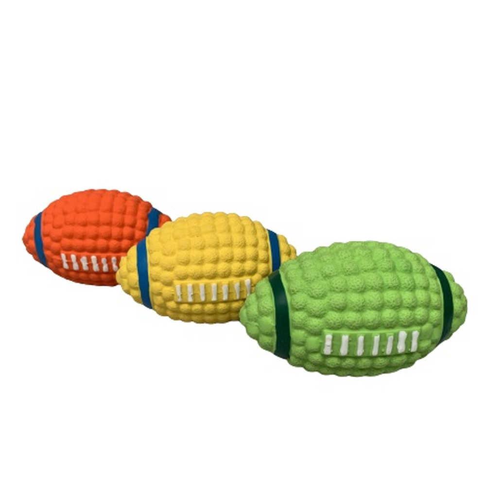Іграшка для собак TETRAPET Toys Fun, латексний м'яч регбі, 12 см, фото 1