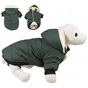 Куртка з капюшоном зимова TETRAPET на плюші BORDO, 40 см