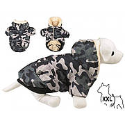 Куртка з капюшоном зимова TETRAPET на плюші CAMOUFLAGE, 25 см розмір S