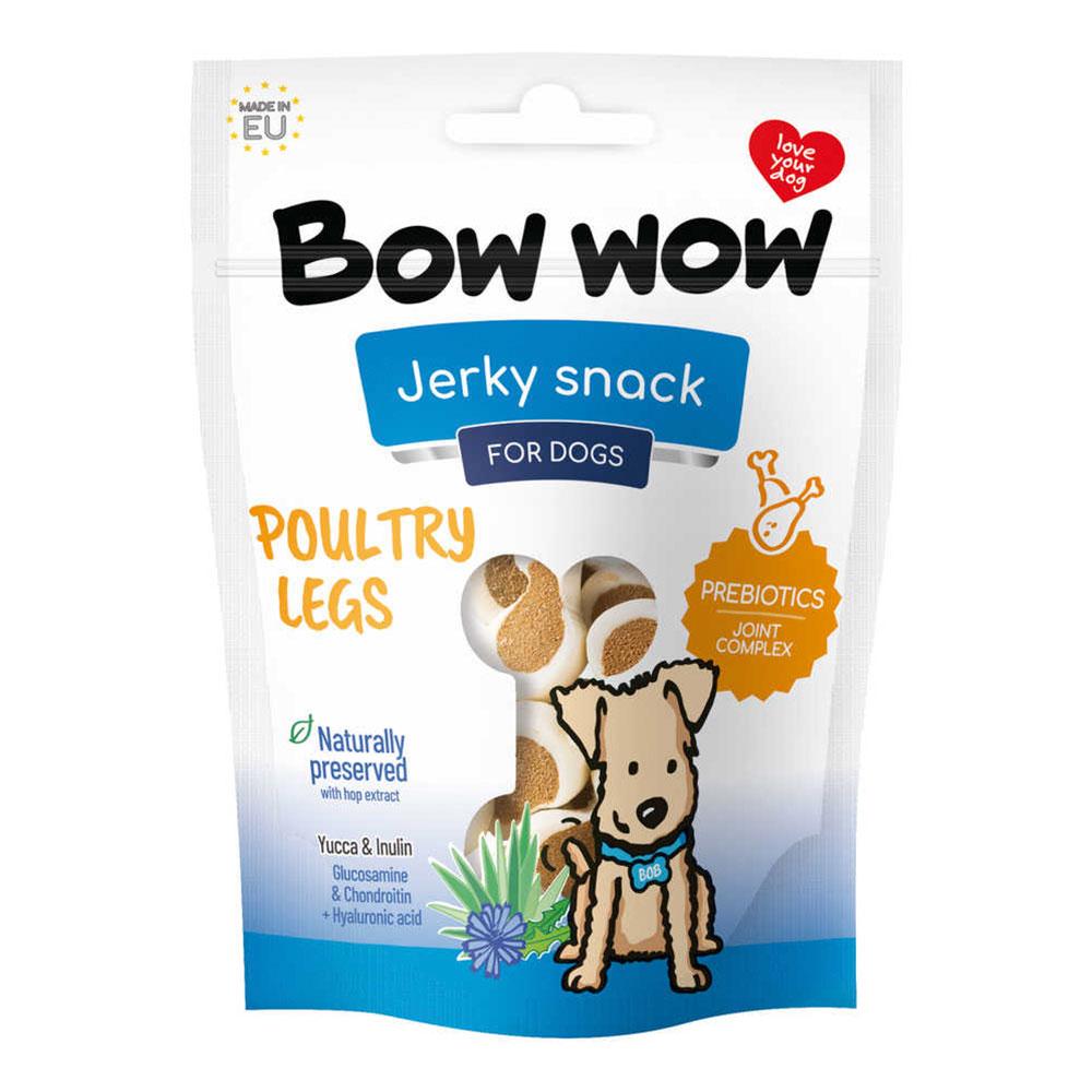 Ласощі для собак "Bow wow" 80 гр, снеки з куркою у вигляді курячої ніжки, фото 1