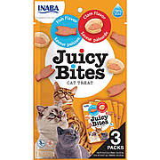 Ласощі INABA "Juicy Bites" для котів, соковиті снеки зі смаком риби і молюсків 3*11,3 гр