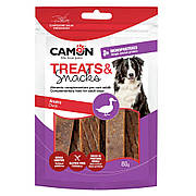 Ласощі для собак CAMON м'ясні в'ялене качине м'ясо, 80 гр, 8 см