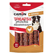 Ласощі для собак CAMON м'ясні курячі палички, смажені на пару, 80 гр, 11*1,5 см