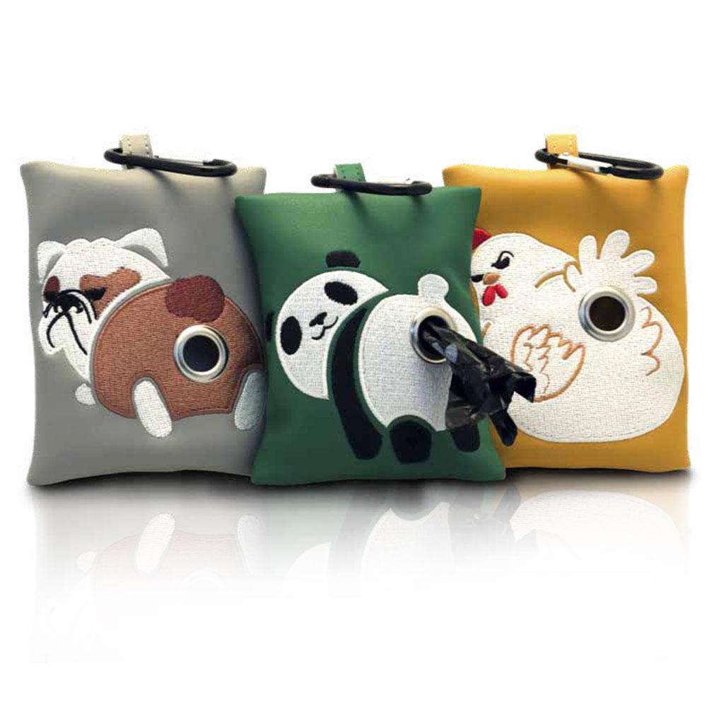 Міні-сумка CROCI Panda з пакетами для фекалій, 10,5x8,5 см, фото 1