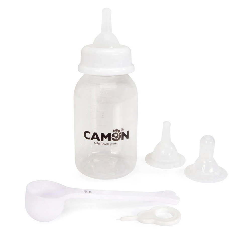 Набір для годування CAMON з мірною ложкою (10 мл), трьома пустушками та голкою для проколювання пустушки, 150 мл, фото 1