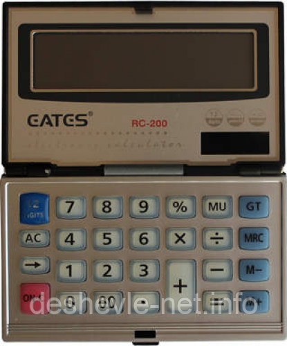 Калькулятор EATES RC-200 (12 розрядів, розкладний, 2 живлення)