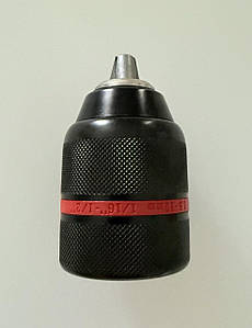 Патрон для дриля самозатискний Peacock 2–13 мм, різьба 1/2"–20 UNF, з тріскачкою та замком, суцільнометалевий