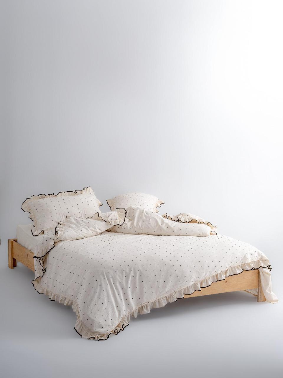 Постільна білизна варена бавовна Limasso Exclusive євро 200х220 см Крапочка, фото 1