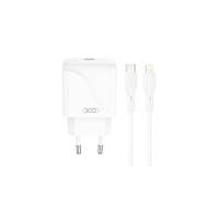 Мережевий зарядний пристрій XO L141 Швидка зарядка 20W Lightning cable White