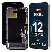 Дисплей APPLE iPhone 12/12 PRO (IPS) (IN CELL) (ASI HD+) (ZY) з чорним тачскріном