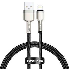 Кабель Baseus Cafule Series Metal Data Cable USB to IP 2.4A 0.25m Black