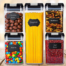 Набір ємностей для сипучих продуктів FOOD, 5 предметів (205/4809)